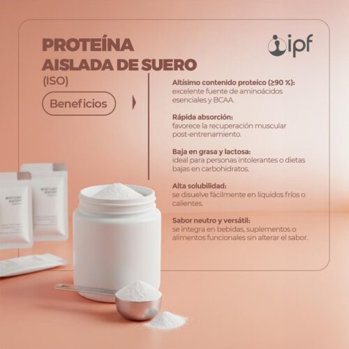 Proteína Aislada de Suero (Whey Protein Isolate 90%) x 500 g - Imagen 2